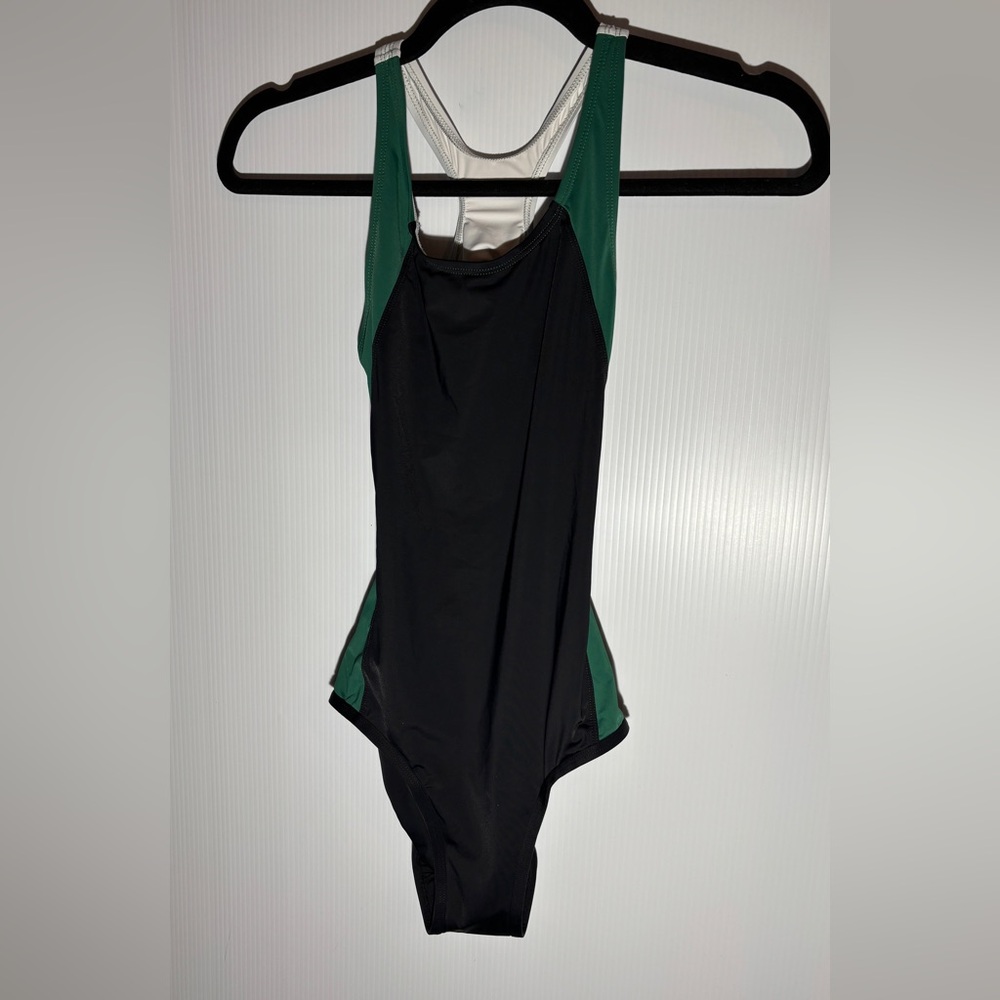 Black and Green One-Piece Swimsuit size extra small